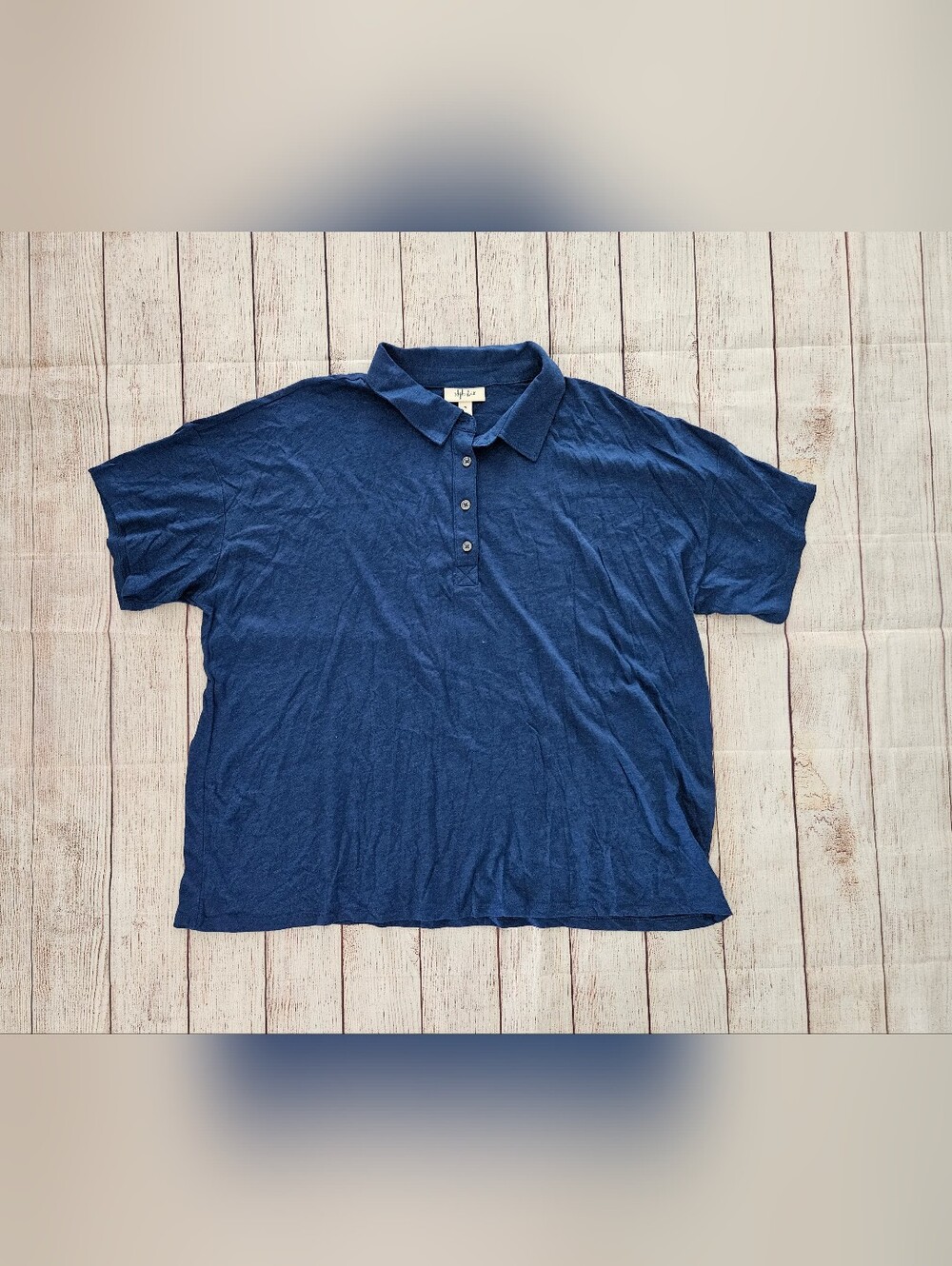 Women's Navy Blue Polo Shirt - Lightweight Casual